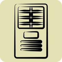 icône gratuit debout. en relation à air conditionnement symbole. main tiré style. Facile conception modifiable. Facile illustration vecteur