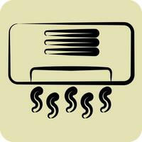icône air conditionnement. en relation à air conditionnement symbole. main tiré style. Facile conception modifiable. Facile illustration vecteur
