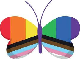 papillon Couleur lgbtq le progrès drapeau vecteur