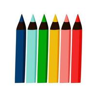 ensemble de coloré des crayons. ensemble de crayons de couleur pour illustrations, art, en étudiant. prêt pour école truc. vecteur