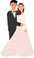 mariage pose étreindre le la mariée illustration vecteur