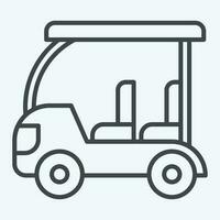 icône le golf Chariot. en relation à le golf symbole. ligne style. Facile conception modifiable. Facile illustration vecteur