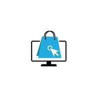 en ligne magasin logo La technologie symbole conception vecteur vente au détail la toile marché acheter