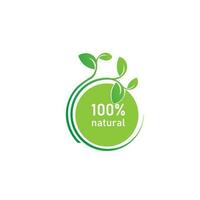 la nature Naturel logo vert pétrole feuille produit étiquette bio éco vecteur