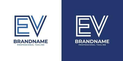 lettre ev ligne monogramme logo, adapté pour tout affaires avec ev ou ve initiales. vecteur