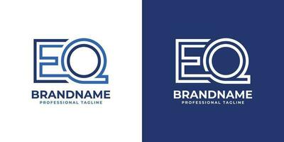 lettre eq ligne monogramme logo, adapté pour tout affaires avec eq ou qe initiales. vecteur