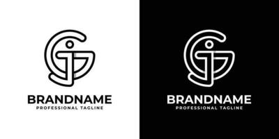 lettre jg ou gj monogramme logo, adapté pour tout affaires avec jg ou gj initiales. vecteur