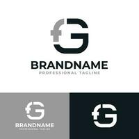 lettre gf ou fg monogramme logo, adapté pour tout affaires avec gf ou fg initiales vecteur