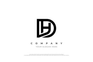 initiale lettre HD monogramme logo conception vecteur