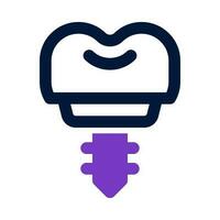 dent implant icône pour votre site Internet, mobile, présentation, et logo conception. vecteur