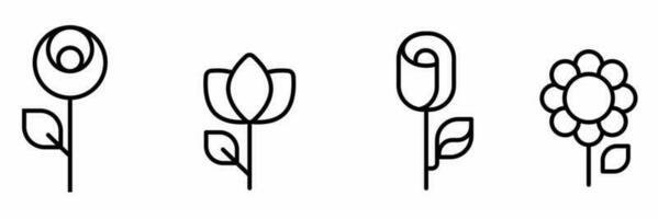 fleur plante icône vecteur illustration. Stock vecteur icône d'illustration.