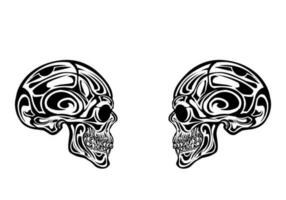 tatouage tribal crâne vecteur