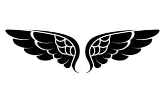 vecteur silhouette de ange ailes