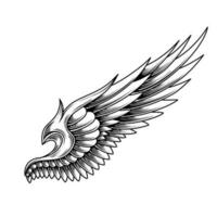 vecteur ange ailes vecteur tribal tatouage conception