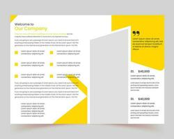 ensemble de Jaune brochure, entreprise profil, affaires livre, magazine, présentation, portefeuille, entreprise, prospectus ensemble, affiche, annuel rapport, conception modèles vecteur