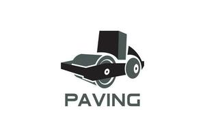 pavage machine logo conception modèle vecteur