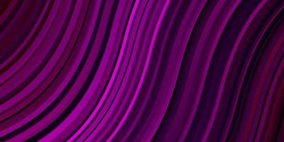 modèle vectoriel violet foncé avec illustration abstraite de courbes avec conception de lignes de dégradé bandy pour la promotion de votre entreprise