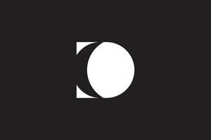 lettre ré lune logo conception vecteur modèle