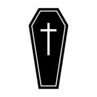 Halloween cercueil silhouette plat icône vecteur pour votre site Internet conception, logo, application, ui. illustration, eps10.