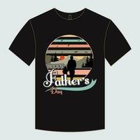 conception de t-shirt pour la fête des pères vecteur