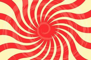 rétro Contexte Soleil des rayons ou spirale dans le centre, bonbons modèle arrière-plan, vecteur illustration
