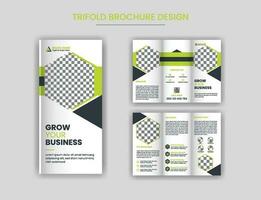 Créatif entreprise affaires à trois volets brochure conception, professionnel tri plier brochure conception pro vecteur. vecteur