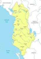 politique carte de Albanie avec nationale les frontières vecteur