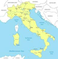 politique carte de Italie avec nationale les frontières vecteur