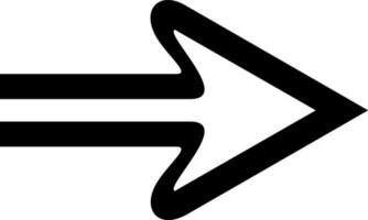 La Flèche icône droite signe le curseur aiguille symbole bouton vecteur