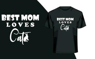 chat maman typographie T-shirt conception. vecteur