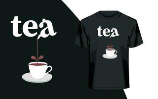 thé T-shirt conception. thé typographie T-shirt. vecteur