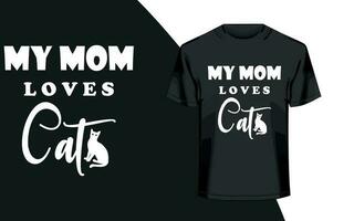 chat maman typographie T-shirt conception. vecteur