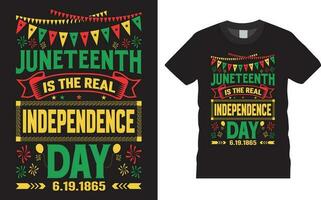 juneteenth 1865 américain noir gens historique liberté journée T-shirt conception vecteur
