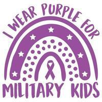 je porter violet pour militaire des gamins content violet journée vecteur