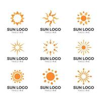 élément du logo du soleil vecteur