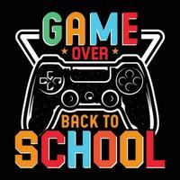 game over retour à l'école vecteur