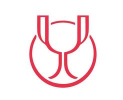 cop del rey logo rouge symbole abstrait conception vecteur illustration