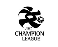 afc champions ligue logo avec Nom noir symbole Football asiatique abstrait conception vecteur illustration