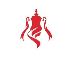 le émirats FA tasse trophée logo rouge symbole abstrait conception vecteur illustration