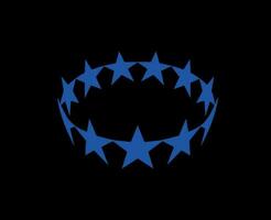 femmes champions ligue logo bleu symbole abstrait conception vecteur illustration avec noir Contexte