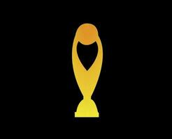 champions ligue trophée symbole or logo Football africain abstrait conception vecteur illustration avec noir Contexte