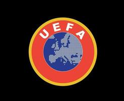 uefa L'Europe  logo symbole abstrait conception vecteur illustration avec noir Contexte