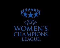 femmes champions ligue officiel logo bleu symbole abstrait conception vecteur illustration avec noir Contexte
