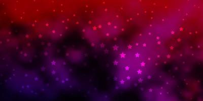 fond de vecteur rouge rose foncé avec des étoiles colorées illustration décorative avec des étoiles sur le thème du modèle abstrait pour les téléphones portables