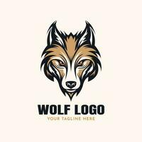 Loup illustration logo vecteur modèle