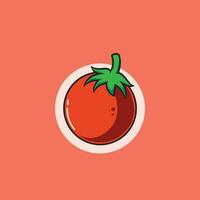 délicieux tomate nourriture dessin animé illustration vecteur