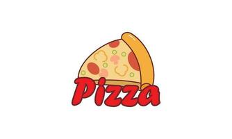 Pizza café logo emblème pour vite nourriture restaurant vecteur