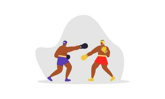 boxe sport illustration concept vecteur