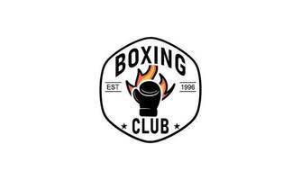 boxe logo conception modèle vecteur