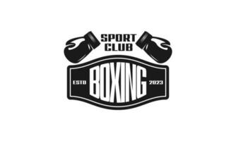 boxe logo conception modèle vecteur